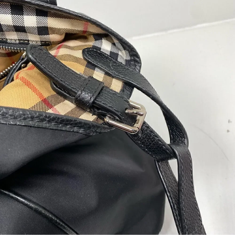 Burberry Flap Nylon Diaper Bag Black
